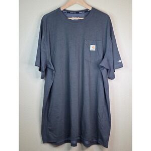 Carhartt Force Relaxed Fit 2XLT Short Sleeve T-Shirt Work Pocket Heather Gray